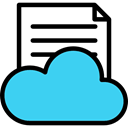 document, File, networking, Cloud Data, Cloud computing, Multimedia, Archive Turquoise icon