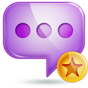 Chat, fav MediumOrchid icon