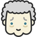 faces, Emotion, Granny, Heads, feelings, people, emoticons Beige icon