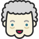 delight, feelings, faces, Granny, people, emoticons, Heads Beige icon