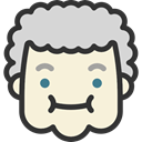 emoticons, Heads, feelings, faces, people, Embarrassed, Granny Beige icon