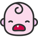 people, baby, emoticons, Cry, Heads, faces, feelings MistyRose icon