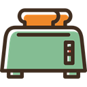 Toaster, toast, breakfast, Bakery, Tools And Utensils, Breads DarkSeaGreen icon