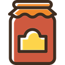 Jelly, food, Jar, sweet, marmalade, covered, Fruit, Container DarkSlateGray icon