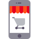mobile phone, online shop, technology, smartphone, cellphone LightSlateGray icon