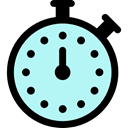 time, stopwatch, Chronometer, Wait, timer, Tools And Utensils PaleTurquoise icon