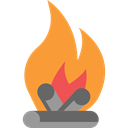 nature, Bonfire, Burn, Flame, Camping, campfire, hot Coral icon