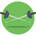 foil, Olympic Games, saber, weapons, Fencing, swords, sports DarkSeaGreen icon