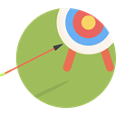 Target, archer, weapons, Arrow, Archery, sport, sports DarkKhaki icon