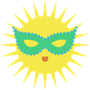 Mask, Costume, carnival, weather, sun Khaki icon