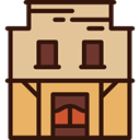buildings, Home, western, house, Building, Architecture BurlyWood icon