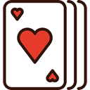 Cards, poker, Casino, Hearts, western, Playing Cards Black icon