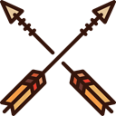 indian, american, western, weapon, Arrows, Archery, native Black icon
