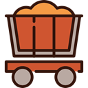 western, Working, mine, transport, wagon, Cart Chocolate icon