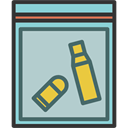 Bag, weapons, Bullets, investigation, evidence, shells LightSteelBlue icon