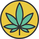 Drug, weed, Leaf, marijuana, Cannabis, nature, Botanical Goldenrod icon