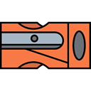 tool, School Material, sharpen, Tools And Utensils, pencil, Sharpener Coral icon