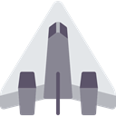 Space Ship, transport, airplane, Plane Lavender icon