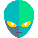 Alien, galaxy, space, Avatar, extraterrestrial, people, Ufo DarkTurquoise icon