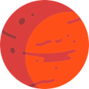 solar system, planet, Astronomy, mars, science OrangeRed icon