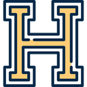 Emblem, Letter, High School MidnightBlue icon