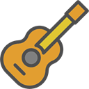 Orchestra, Acoustic Guitar, String Instrument, musical instrument, music, guitar Goldenrod icon
