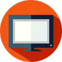 technology, television, screen, monitor, Tv OrangeRed icon