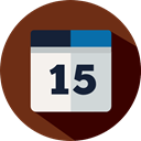 Administration, Calendar, time, Organization SaddleBrown icon