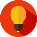 illumination, Light bulb, Idea, electricity, invention, technology OrangeRed icon