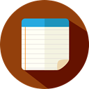 education, notepad, Notebook, Writing Tool SaddleBrown icon
