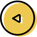 Multimedia, Orientation, previous, directional, Arrows, Back, Multimedia Option SandyBrown icon