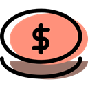 payment method, Business, Money, investment, Cash, banking, Dollar Symbol LightSalmon icon