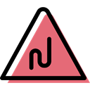 triangle, traffic sign, danger, warning, Alert, bend, signs LightCoral icon