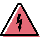 warning, triangle, Alert, danger, traffic sign, electricity, signs, Bolt LightCoral icon