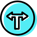 signs, turn, traffic sign, Circular, Obligatory Turquoise icon