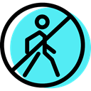 pedestrian, traffic sign, Circular, Obligatory, signs Turquoise icon