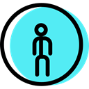 signs, pedestrian, traffic sign, Obligatory, Circular Turquoise icon