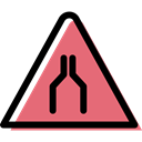 Alert, warning, danger, traffic sign, triangle, signs LightCoral icon