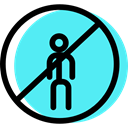 Obligatory, traffic sign, Circular, signs, pedestrian Turquoise icon