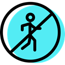 signs, pedestrian, traffic sign, Circular, Obligatory Turquoise icon