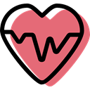 healthy, Health Clinic, medical, Heart, heartbeat, Heart Shape LightCoral icon