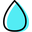 Water Droplet, drop, Water Drop, liquid, nature, Paint Drop Turquoise icon