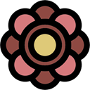 Flower, blossom, petals, rose, Botanical, nature Black icon