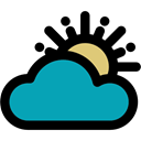 Bad Weather, sun, weather, Cloud, meteorology, Cloudy Black icon