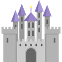 Monuments, Castle, legend, landscape, Fairy Tale, Folklore, Fantasy, Constructions, buildings, fortress, Castles, medieval DarkGray icon