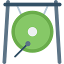 Music Instruments, oriental, Orchestra, Gong, music, Percussion Instrument DarkSeaGreen icon