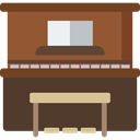 Keyboard, music, organ, piano, musical instrument DarkOliveGreen icon