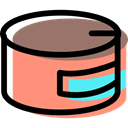 Can, Canned Food, vegetable, vegetarian, Tinned Food, food LightSalmon icon