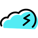meteorology, Storm, sky, Rain, rainy, weather Turquoise icon