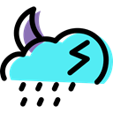 meteorology, Rain, weather, Storm, rainy, sky Turquoise icon